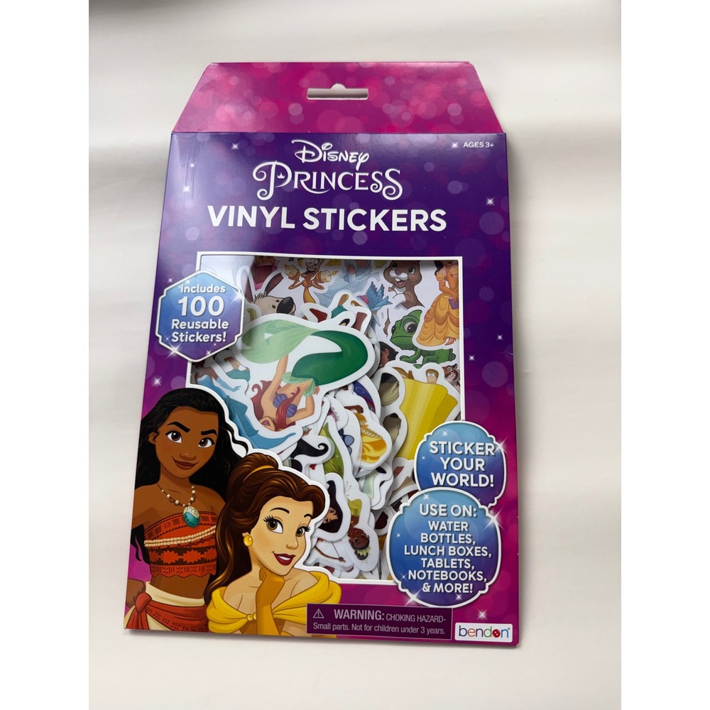 Disney Princess Vinyl Stickers by Bendon 100 reusable stickers